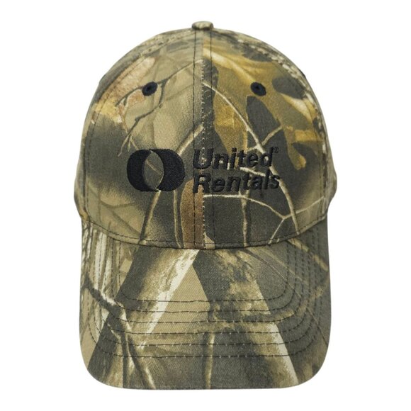 United Rentals Camo Strapback Cap Trucker Baseball Hunting Hat Embroidered Logo - Picture 9 of 14
